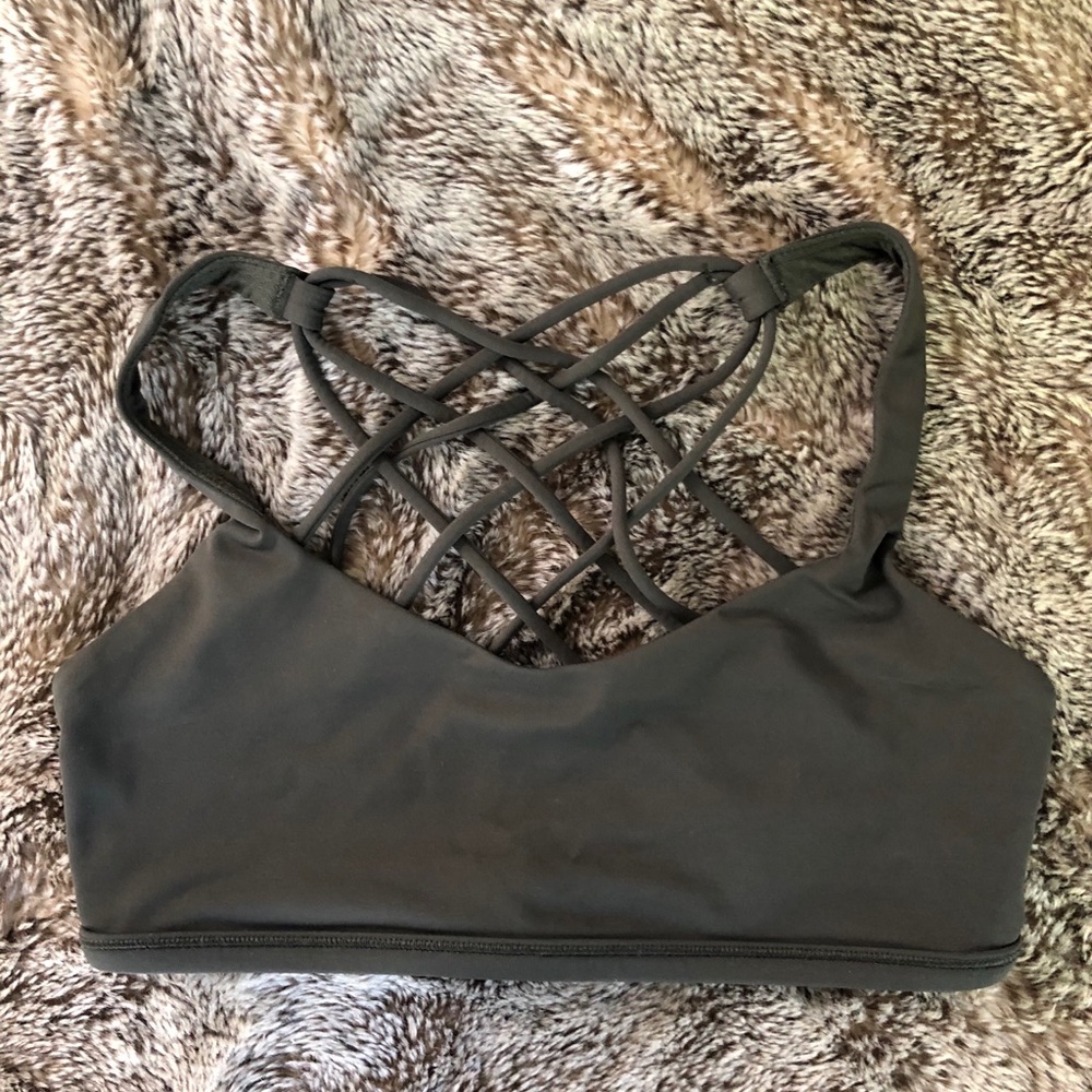 lululemon athletica Olive Green Strappy Sports Bra